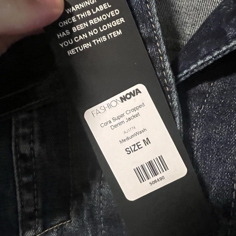 Blue Distressed Denim Jacket - Picture 3 of 6